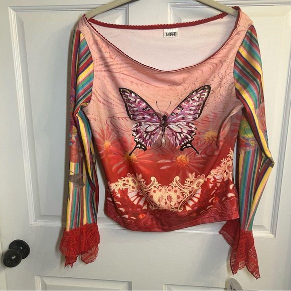 Love Amour Vintage NWT shirt butterfly XL